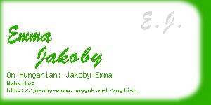 emma jakoby business card